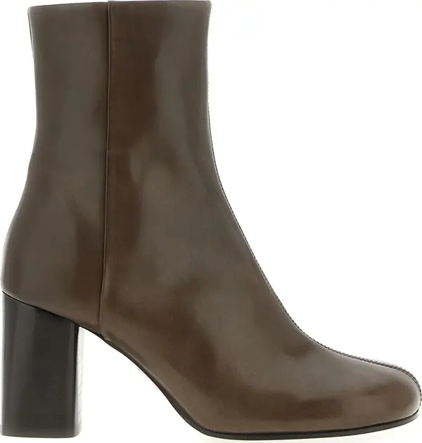 Brown Calfskin Ankle Boots