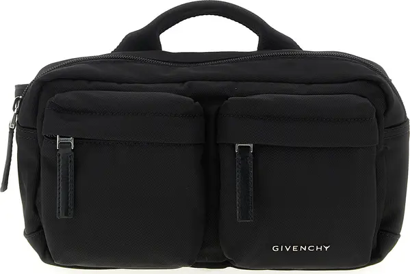 Black Polyamide Crossbody Bag