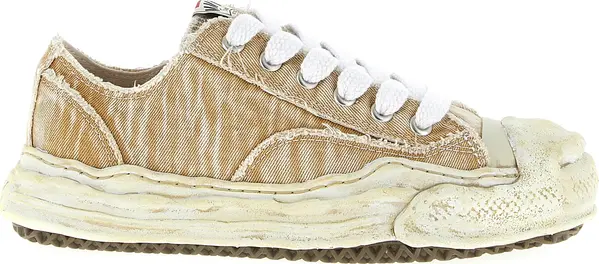 Beige Cotton Sneakers