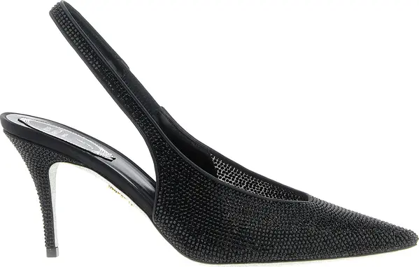 Black Glass High Heel Pumps