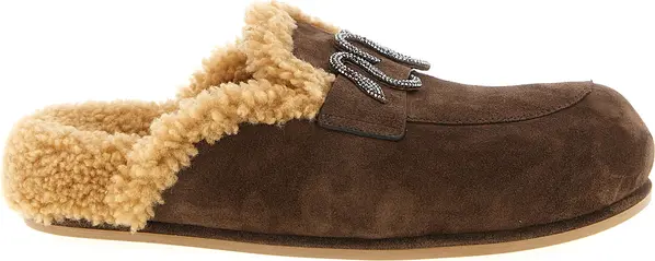 Brown Calfskin Slides