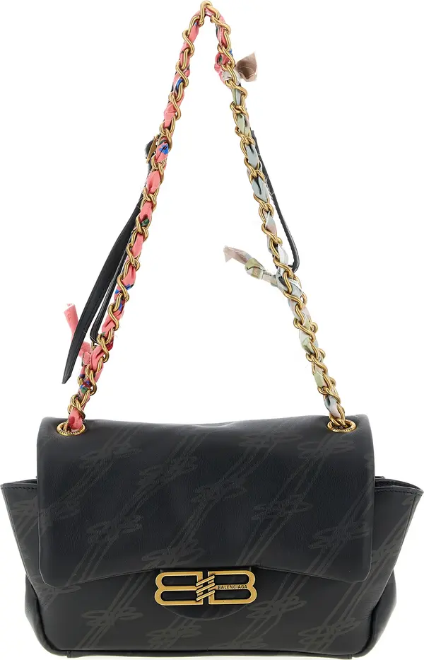 Black Leather Shoulder Bag