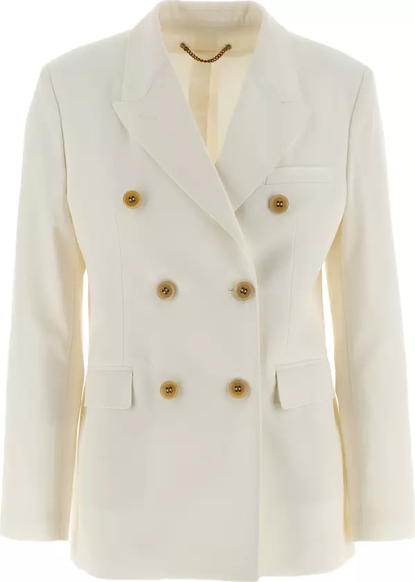 White Polyester Blazer