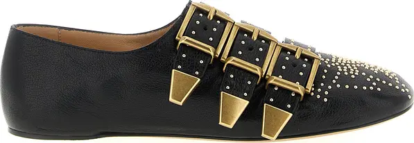 Black Lamb Leather Ballet Flats