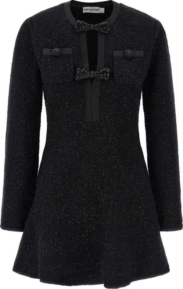 Black Cotton Short Dress