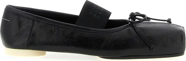 Black Calfskin Ballet Flats