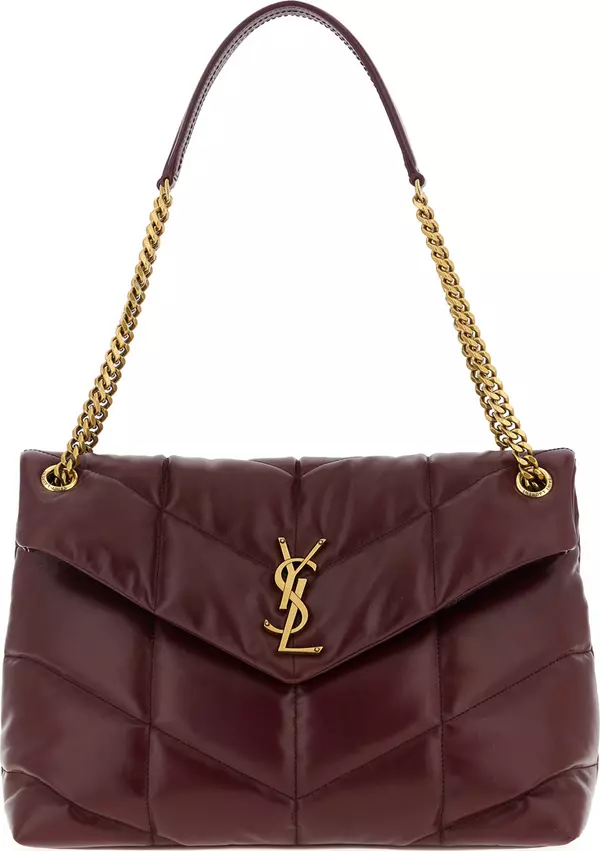 Bordeaux Calfskin Shoulder Bag