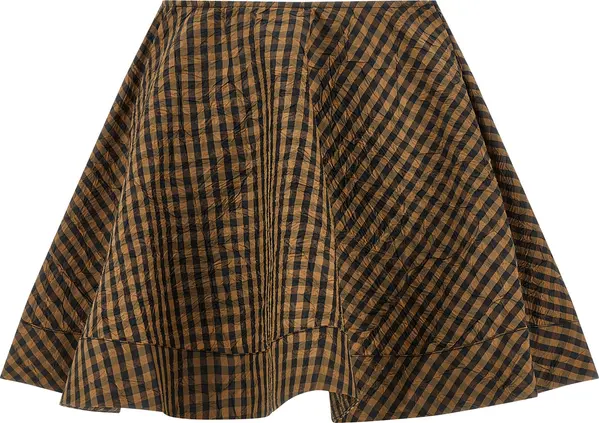 Brown Recycled Polyester Long Skirt