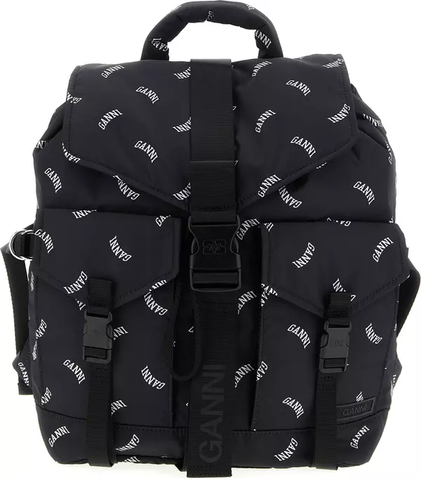 Black Polyester Backpack