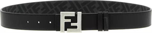 Black Calfskin Regular Belt