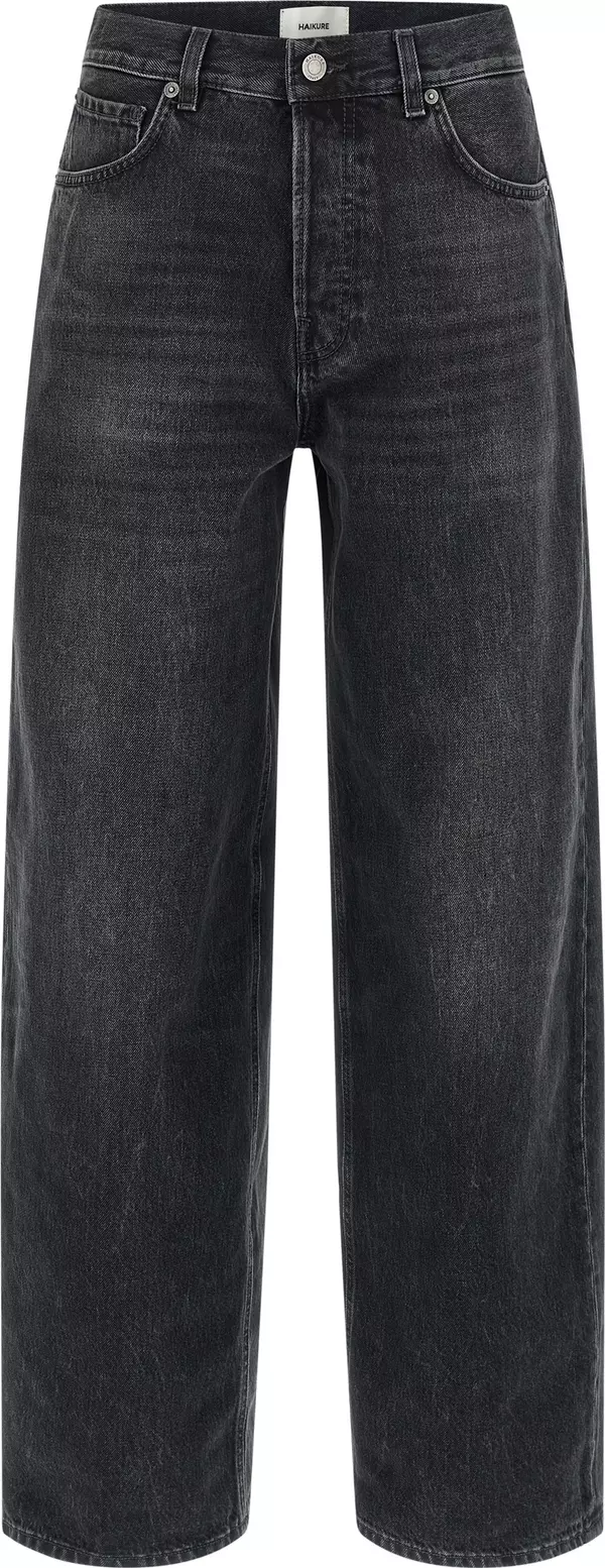 Black Cotton High-Waisted Jean