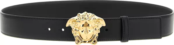 Black Calfskin Regular Belt