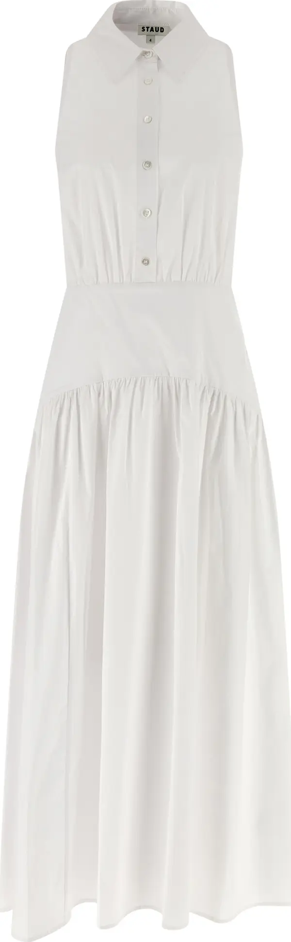 White Cotton Midi Dress