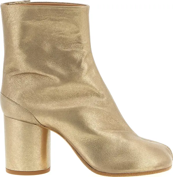 Gold Cashmere Ankle Boots