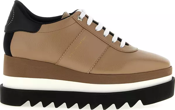 Beige Polyethylene Wedge Sandals
