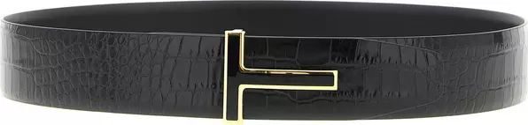 Black Calfskin Regular Belt
