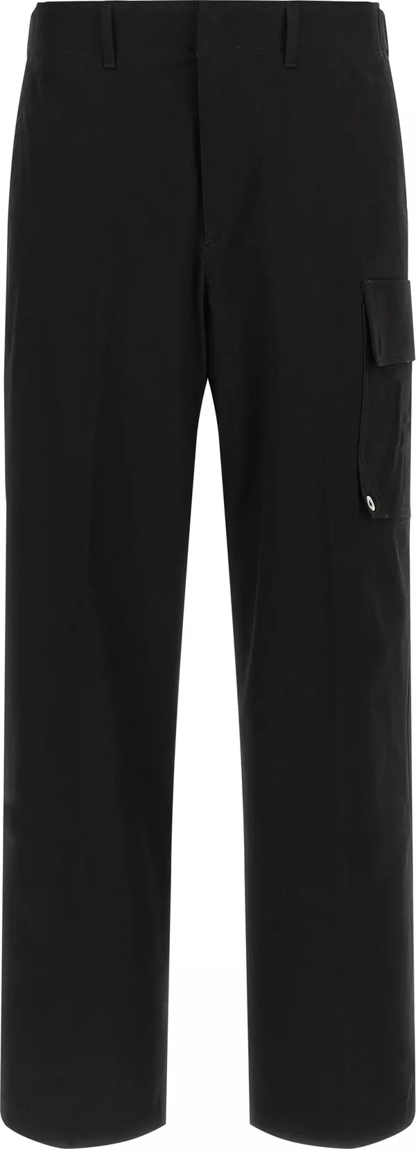 Black Cotton Cargo Pants