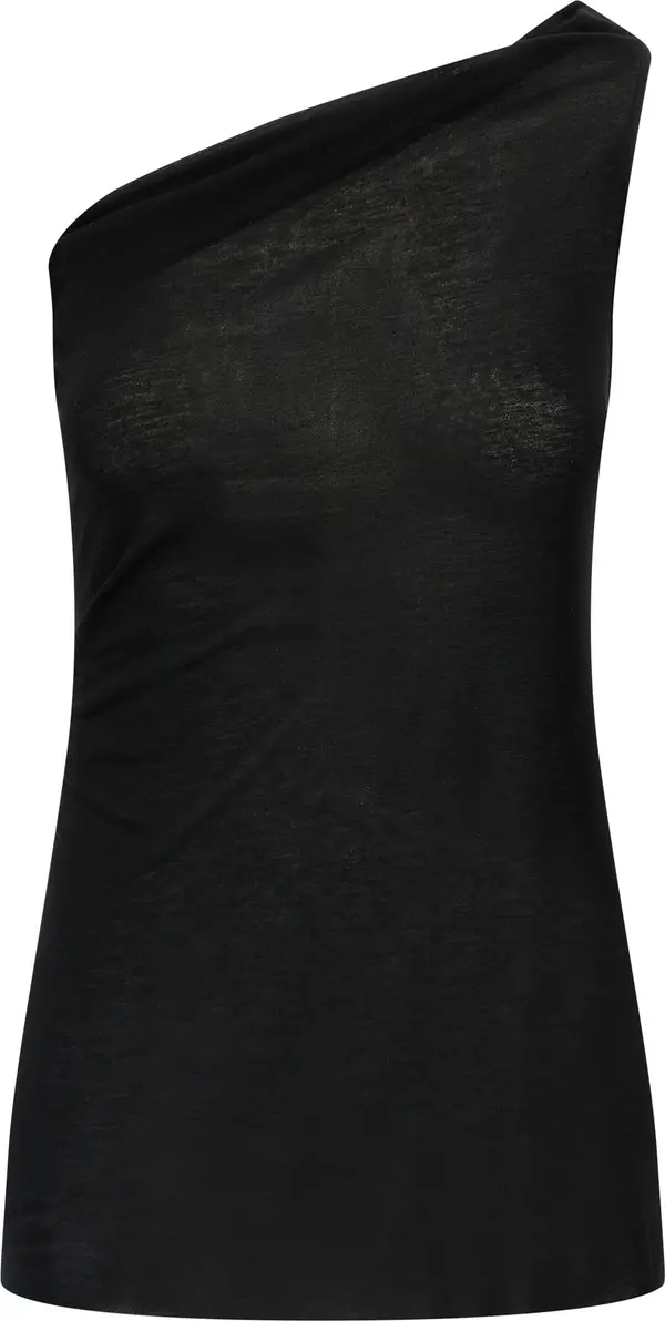 Black Viscose T-Shirt