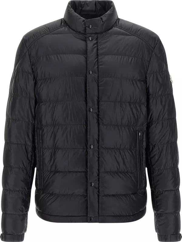 Blue Polyamide Full-Length Jacket