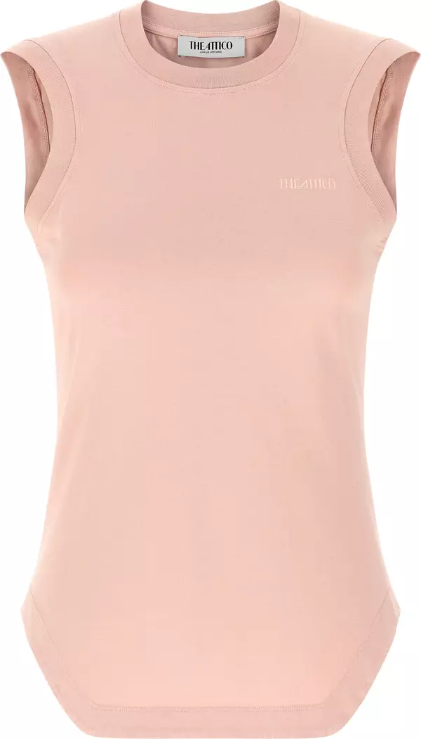 Multicolor Cotton Sleeveles T-Shirt
