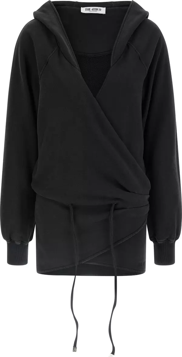 Black Cotton Short Dress