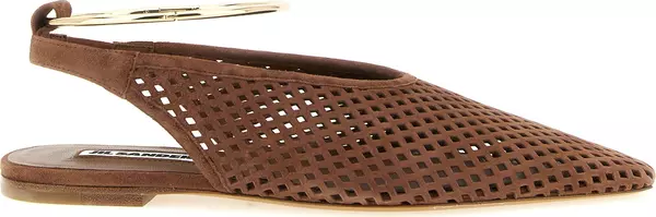 Brown Goatskin Ballet Flats