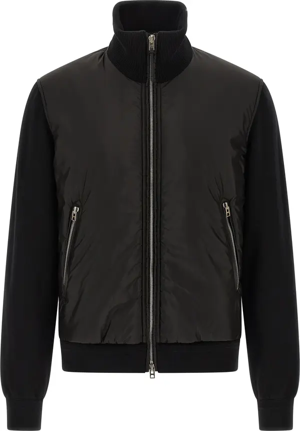 Black Wool Bomber