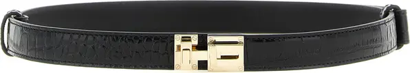 Black Calfskin Regular Belt