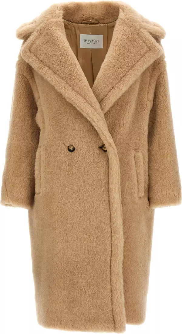 Beige Alpaca Leather Coat