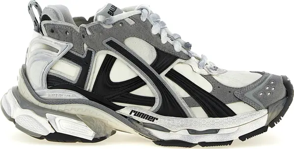 Gray Polyethylene Athletic Sneakers