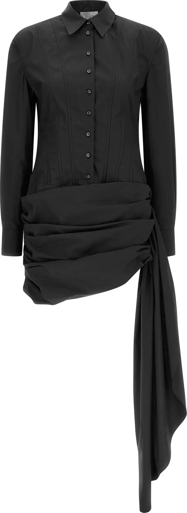 Black Cotton Short Dress