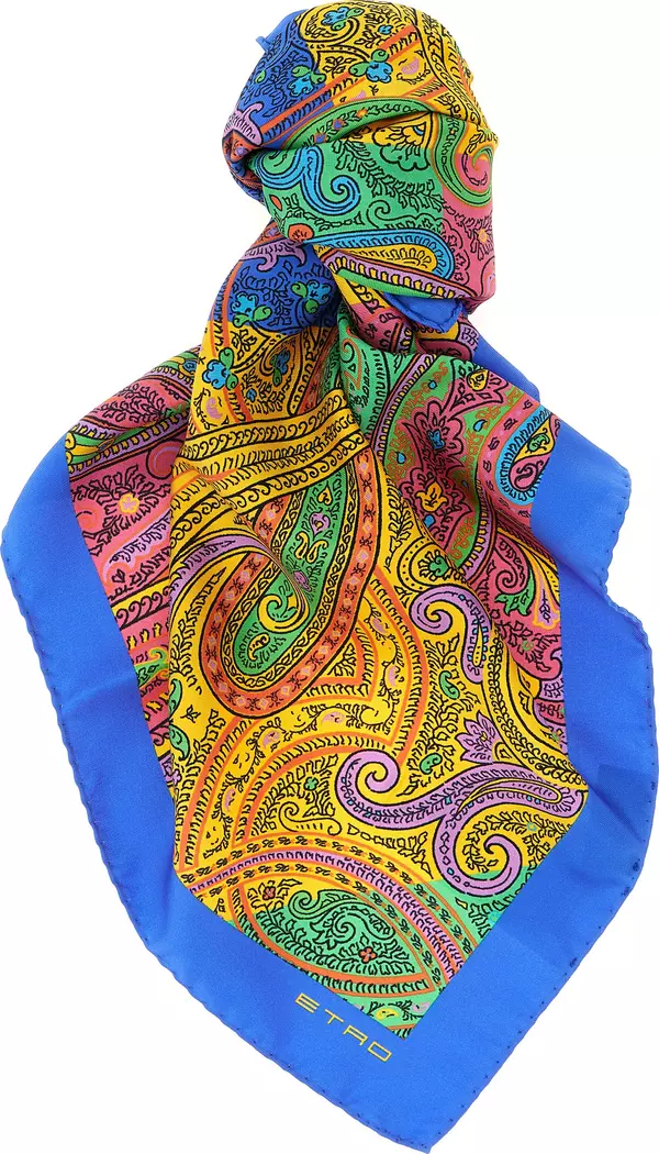 Multicolor Silk Scarf