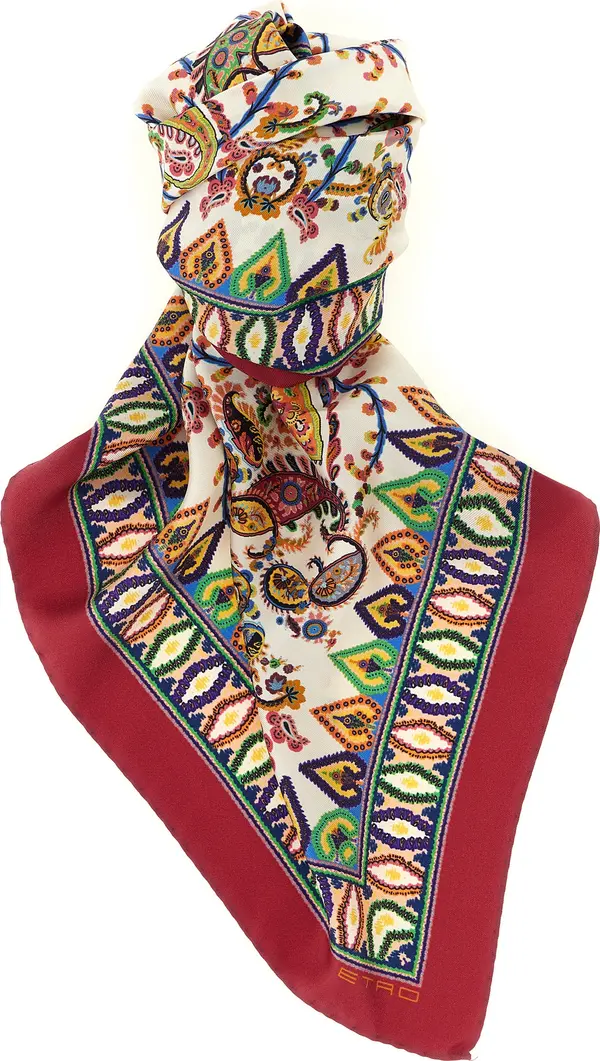 Multicolor Silk Foulard