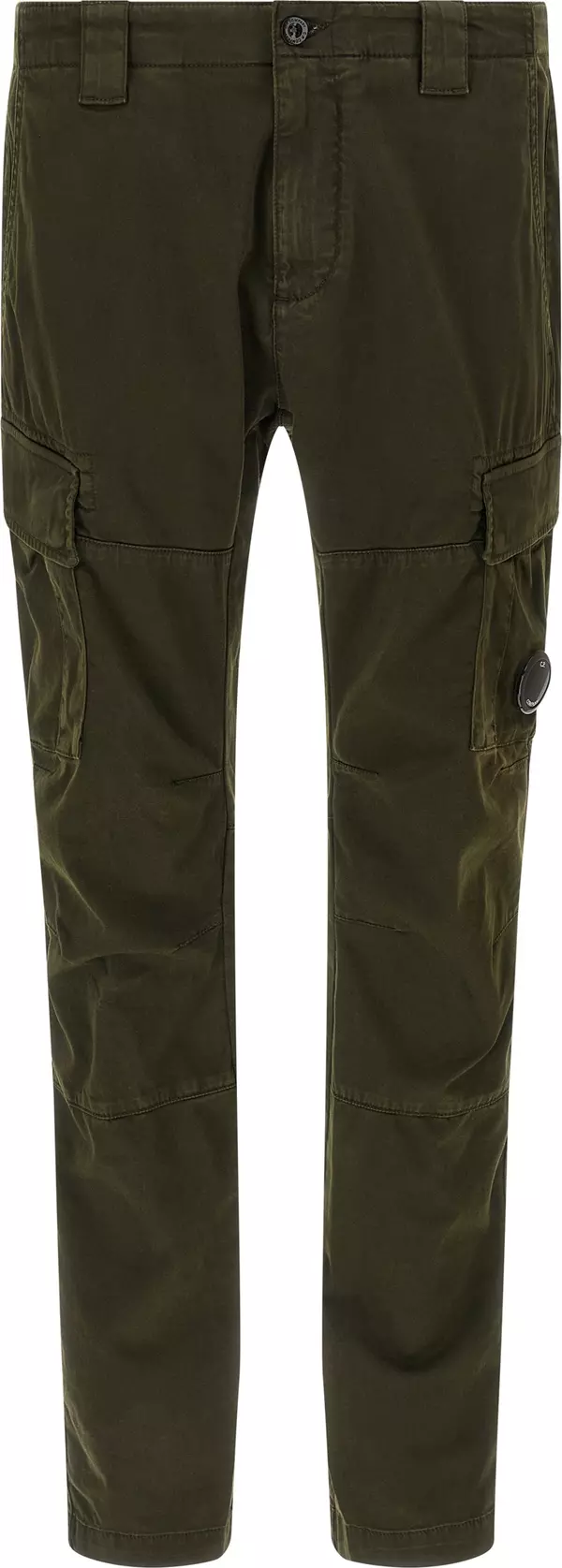 Bicolor Cotton Cargo Pants