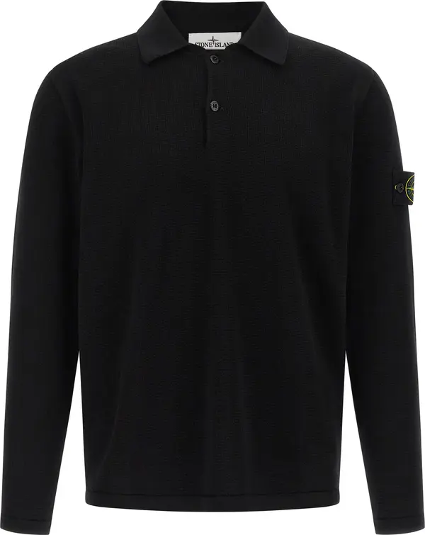 Black Cotton Polo Shirt