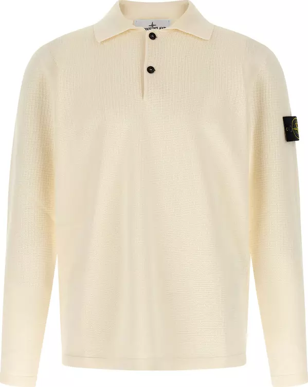 Beige Cotton Polo Shirt