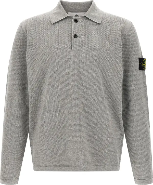 Gray Cotton Polo Shirt