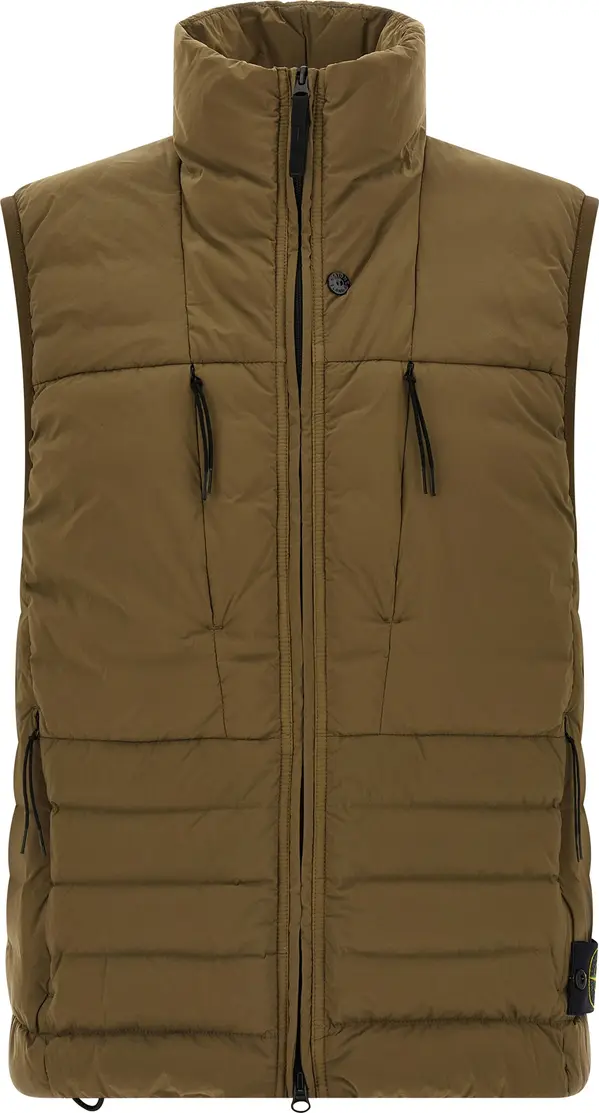 Bicolor Polyamide Sleeveless Jacket
