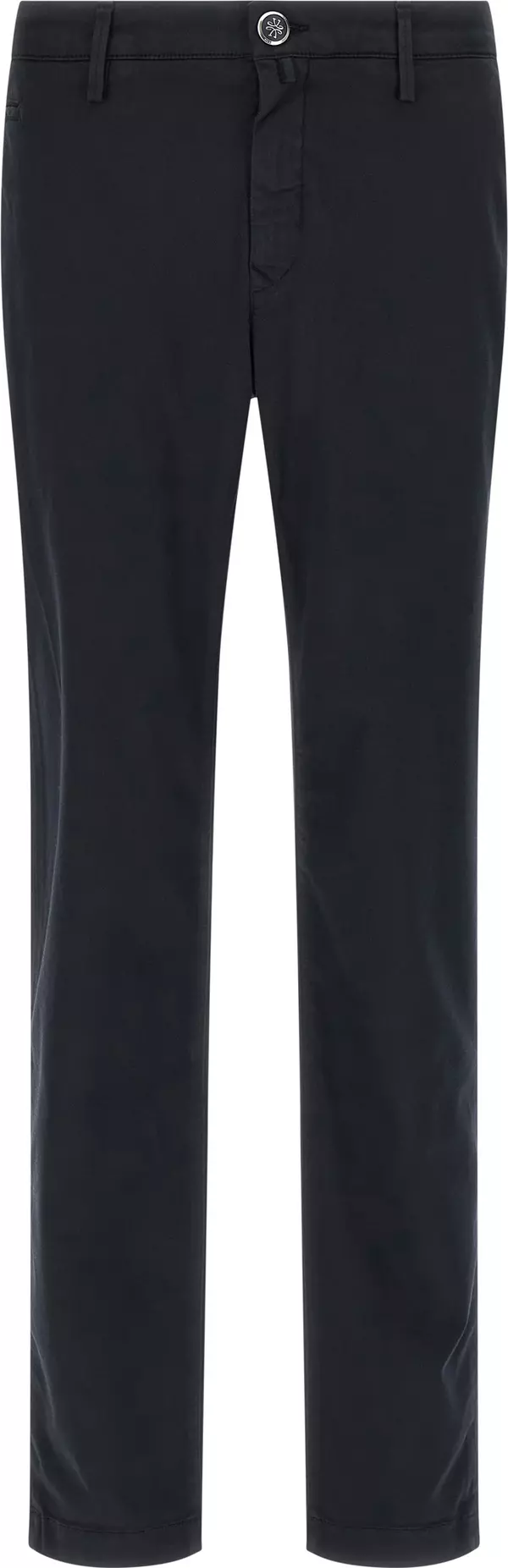Blue Cotton Chino Pants