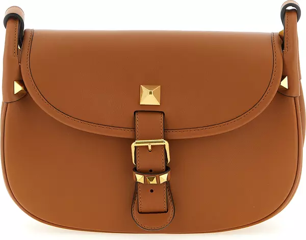 Brown Calfskin Shoulder Bag