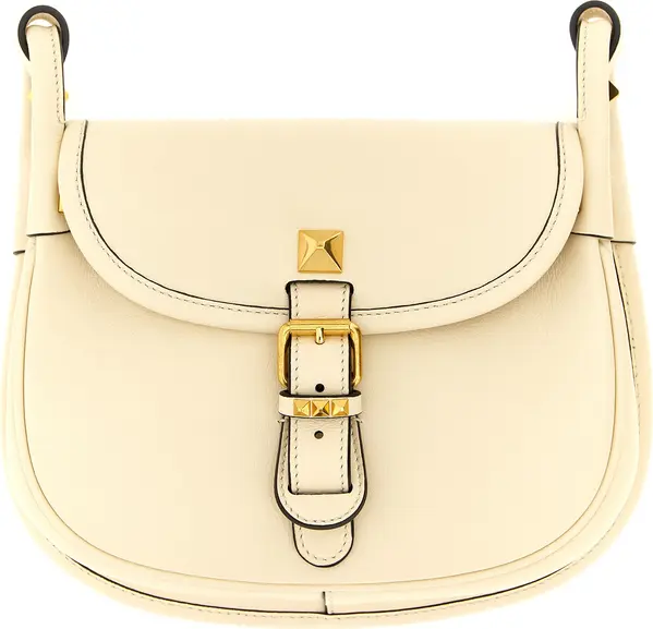 White Calfskin Shoulder Bag