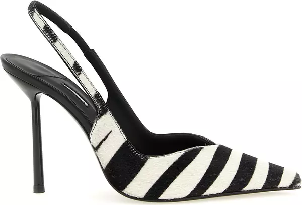 Bicolor Calfskin High Heel Pumps