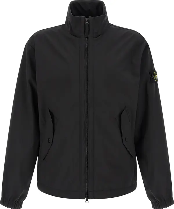 Black Polyester Shell Jacket