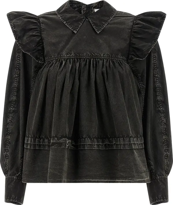 Black Organic Cotton Blouse
