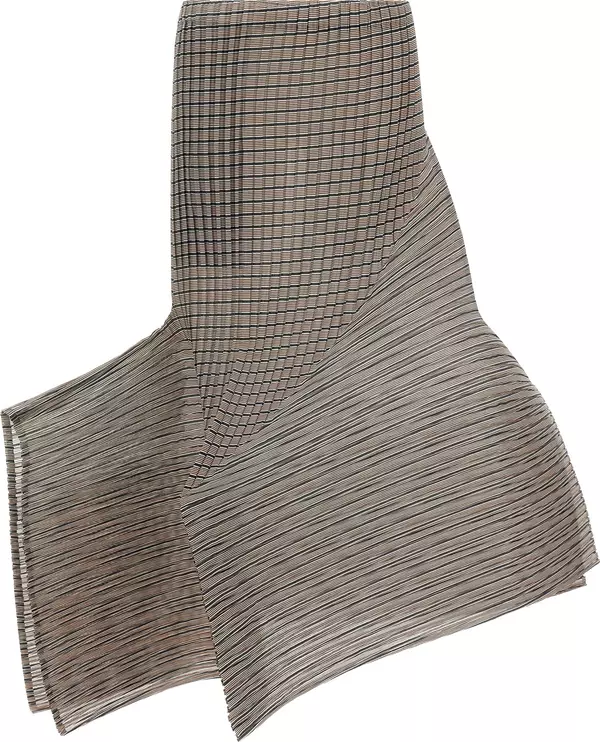 Brown Polyester Mini Skirt