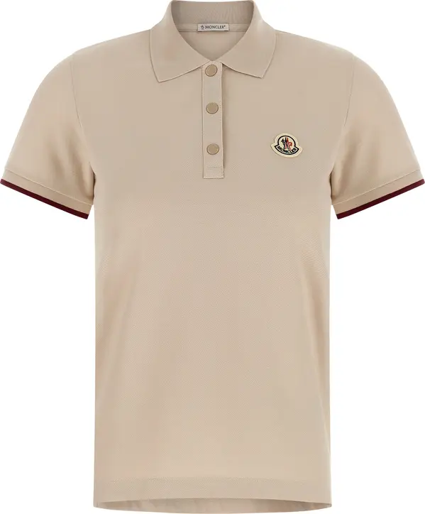 Beige Cotton Polo Shirt