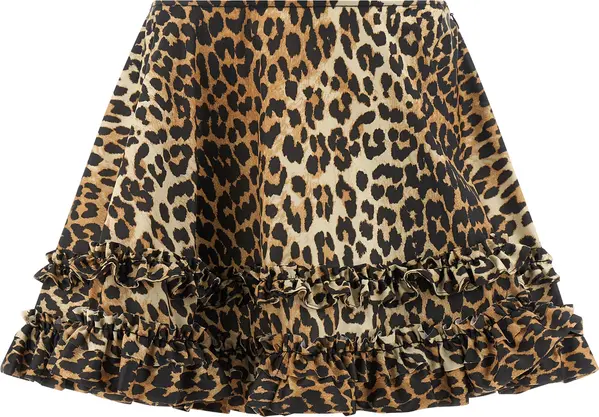 Brown Recycled Polyamide Long Skirt