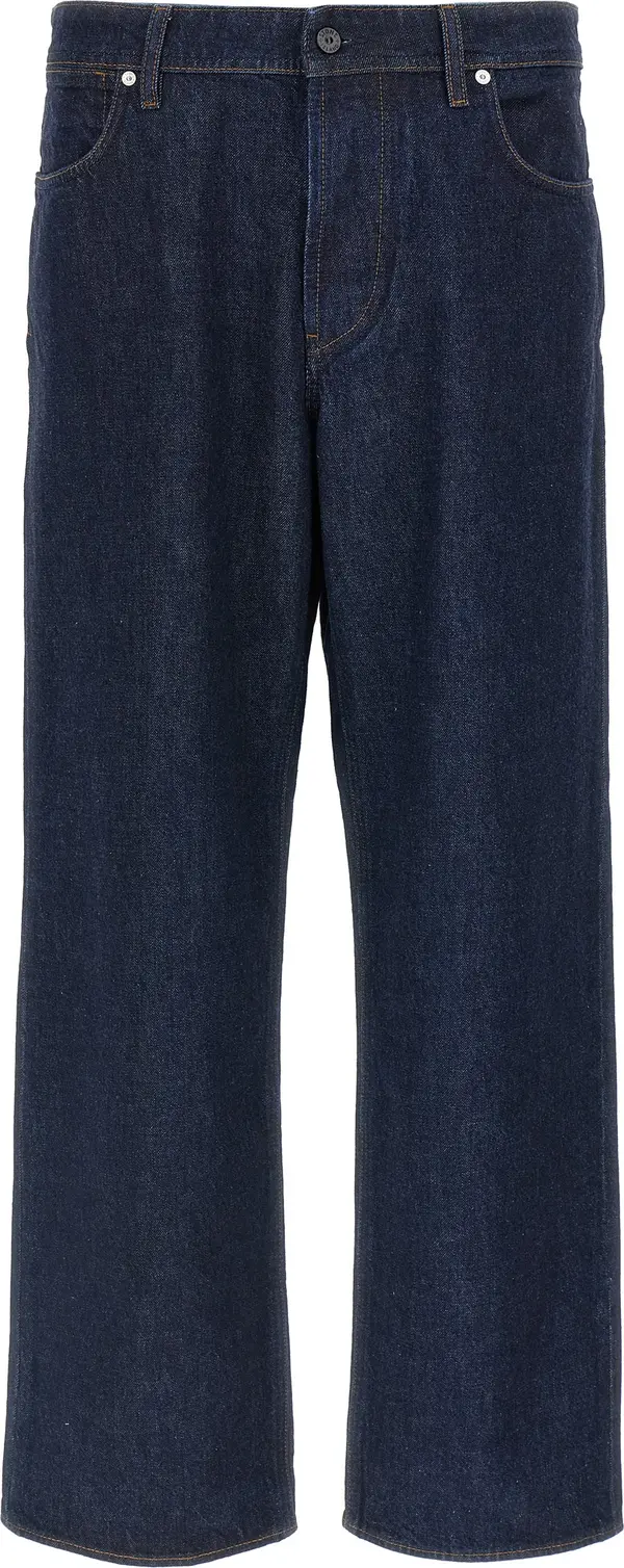Blue Cotton Relaxed Fit Jeans