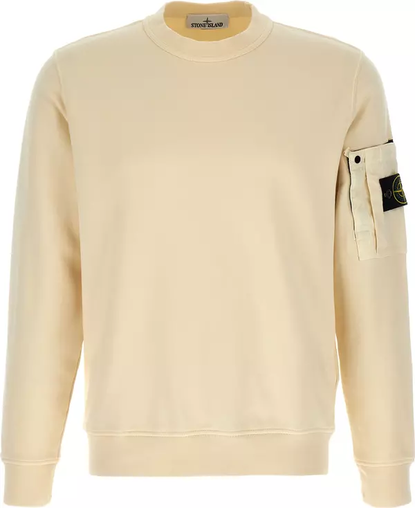 Beige Cotton Sweatshirt