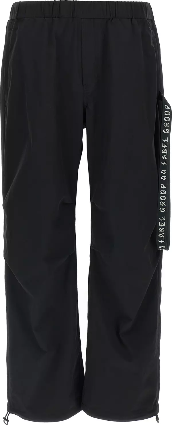 Black Polyamide Athletic Pants